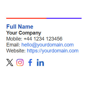 Classic Corporate with line above